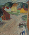 Vintage Mid Century Oil Painting by I Linder from Sweden