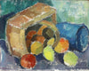 Mid Century Vintage Art Still Life Oil Painting From Sweden