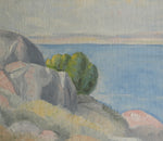 Original Oil Painting Vintage Mid Century From Sweden by V Sjöholm