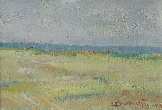 Vintage Mid Century Coastal Oil Painting By C Berndtsson Sweden