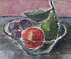 Vintage Mid Century Still Life of Fruit Oil Painting From Sweden