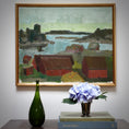 Load image into Gallery viewer, Original Coastal Oil Painting Vintage Mid Century From Sweden
