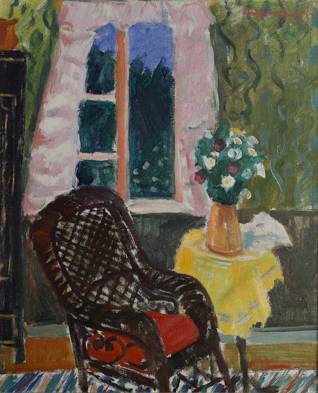 Vintage Mid Century Art Interior Scene From Sweden 1949