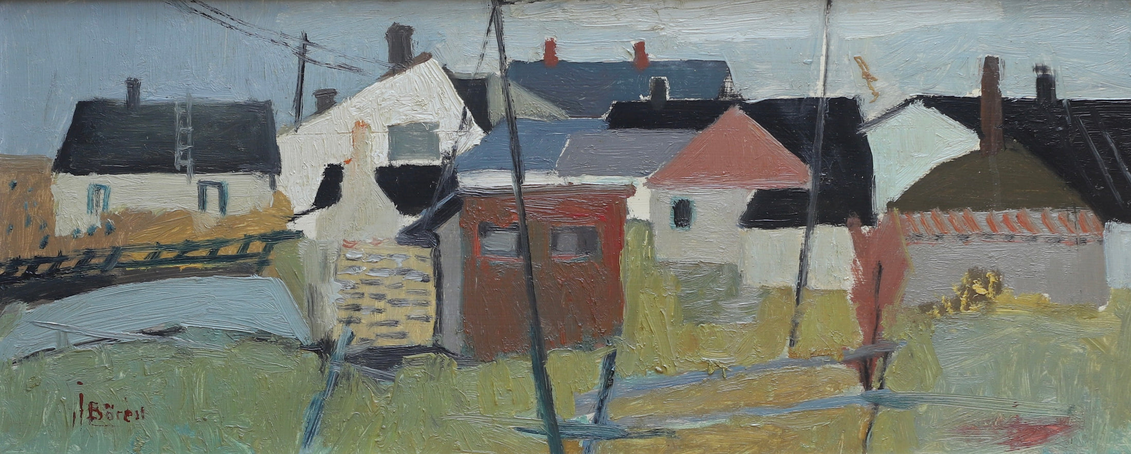 Vintage Oil Painting From Sweden by J Bören