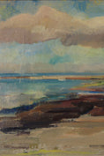 Load image into Gallery viewer, Vintage Original Coastal Oil Painting By H Ripa From Sweden 1944

