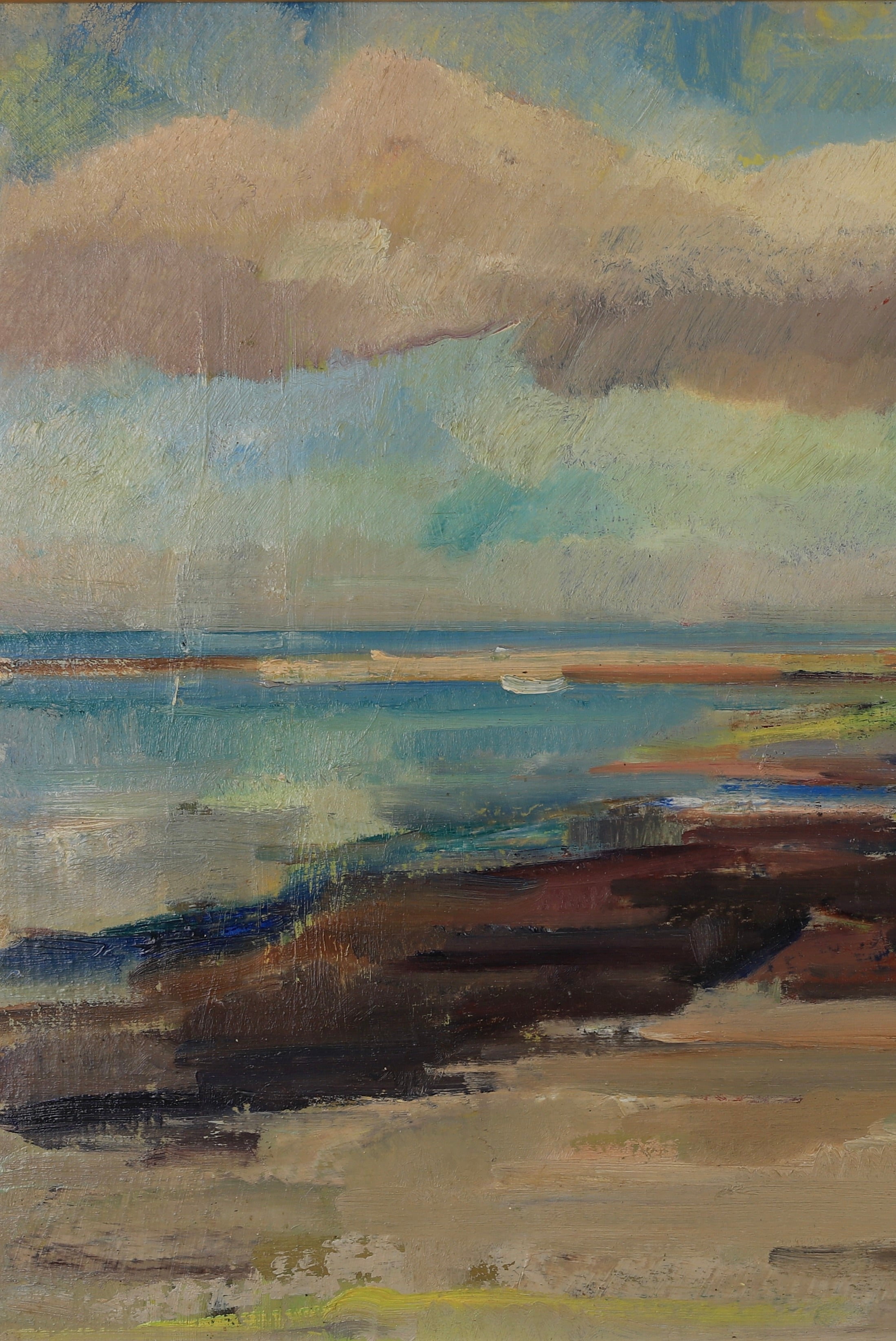 Vintage Original Coastal Oil Painting By H Ripa From Sweden 1944