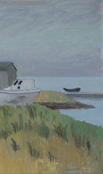 Striking Vintage Coastal Oil Painting From Sweden by A Kruger