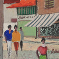 Load image into Gallery viewer, Colorful Vintage Original Parisian Streetscape Oil Painting
