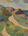 Load image into Gallery viewer, Mid Century Coastal Oil Painting Sweden E Andersson
