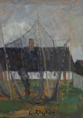 Load image into Gallery viewer, Mid Century Original Vintage Coastal Oil Painting from Sweden
