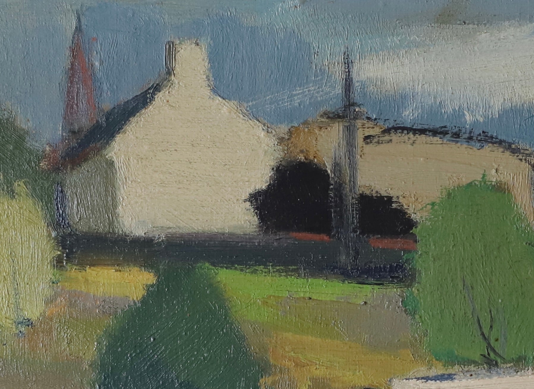 Mid Century Vintage Oil Painting From Sweden By H Cardell 1952