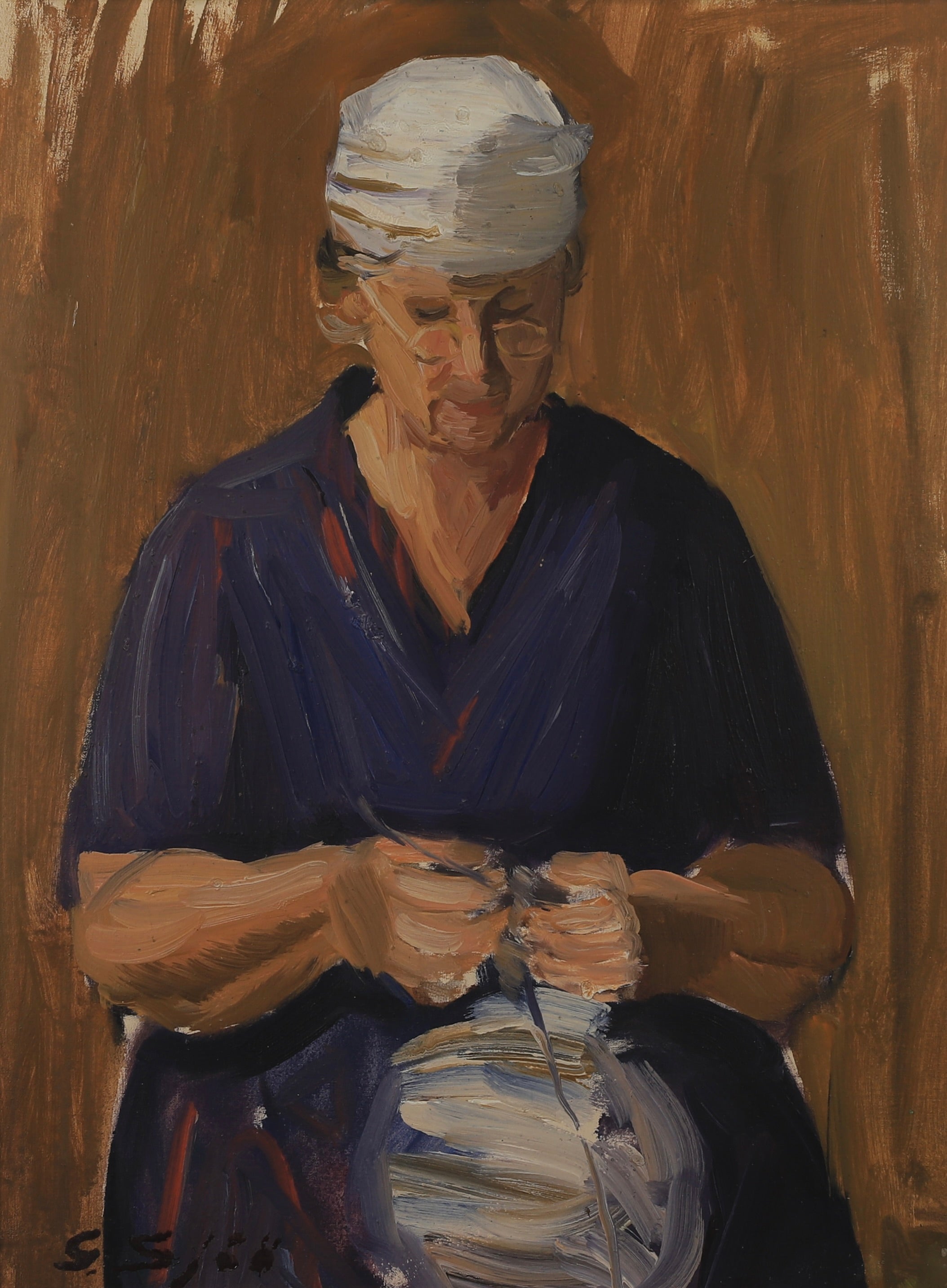 Vintage Art Room Mid Century Portrait Sweden