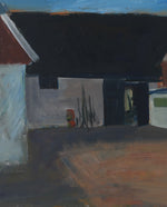 Vintage Farm Oil Painting by T Nilsson from Sweden