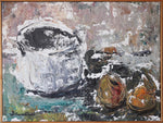 Mid Century Still Life Oil Painting By H Brundin Sweden