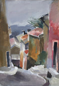 Load image into Gallery viewer, Mid Century Original Cityscape Oil Painting From Sweden
