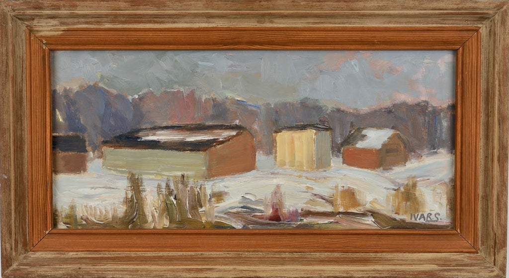 Mid Century Vintage Winterscape From Sweden by Ivar S