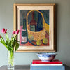 Vintage Mid Century Still Life Oil Painting from Sweden