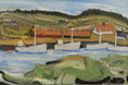 Load image into Gallery viewer, Original Vintage Art Oil Painting Of Harbor From Sweden
