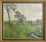 Vintage Art Room Landscape Oil Painting From Sweden by A Larsen 1936