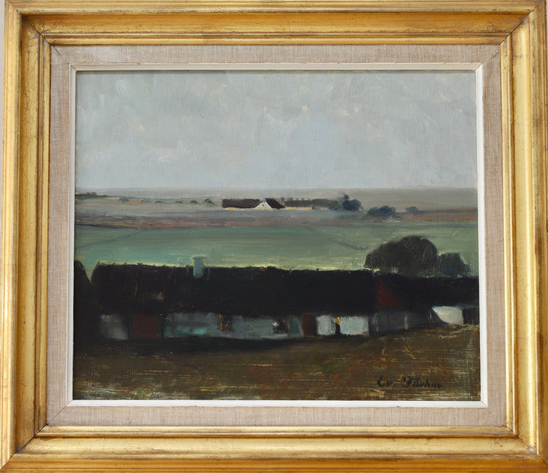 Mid Century Original Landscape Oil Painting from Sweden