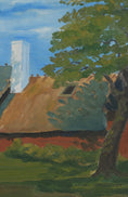Load image into Gallery viewer, Mid Century Original Vintage Farmhouse Oil Painting from Sweden
