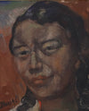 Vintage Woman's Portrait Oil Painting From Sweden