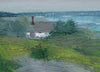 Mid Century Original Coastal Oil Painting From Sweden