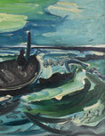 Load image into Gallery viewer, Mid Century Original Oil Painting From Sweden by E Olesen 1964
