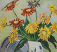 Load image into Gallery viewer, Mid Century Floral Still Life from Sweden 1944
