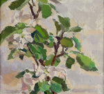 Vintage Oil Painting Apple Blossoms Still Life From Sweden