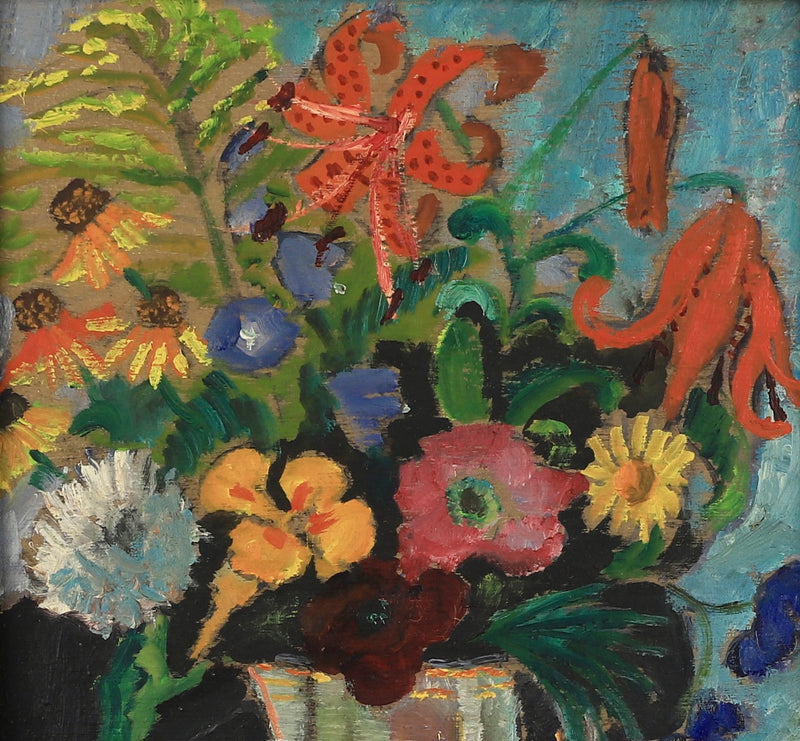 Swedish Vintage Mid Century Art Still Life Oil Painting