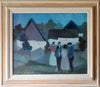 Mid Century Vintage Oil Painting By Listed Artist F Lundqvist