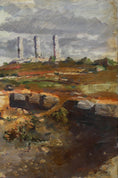 Load image into Gallery viewer, Mid Century Vintage Oil Painting From Sweden by A Hamborn
