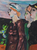 Load image into Gallery viewer, Swedish Vintage Figurative Oil Painting From Sweden
