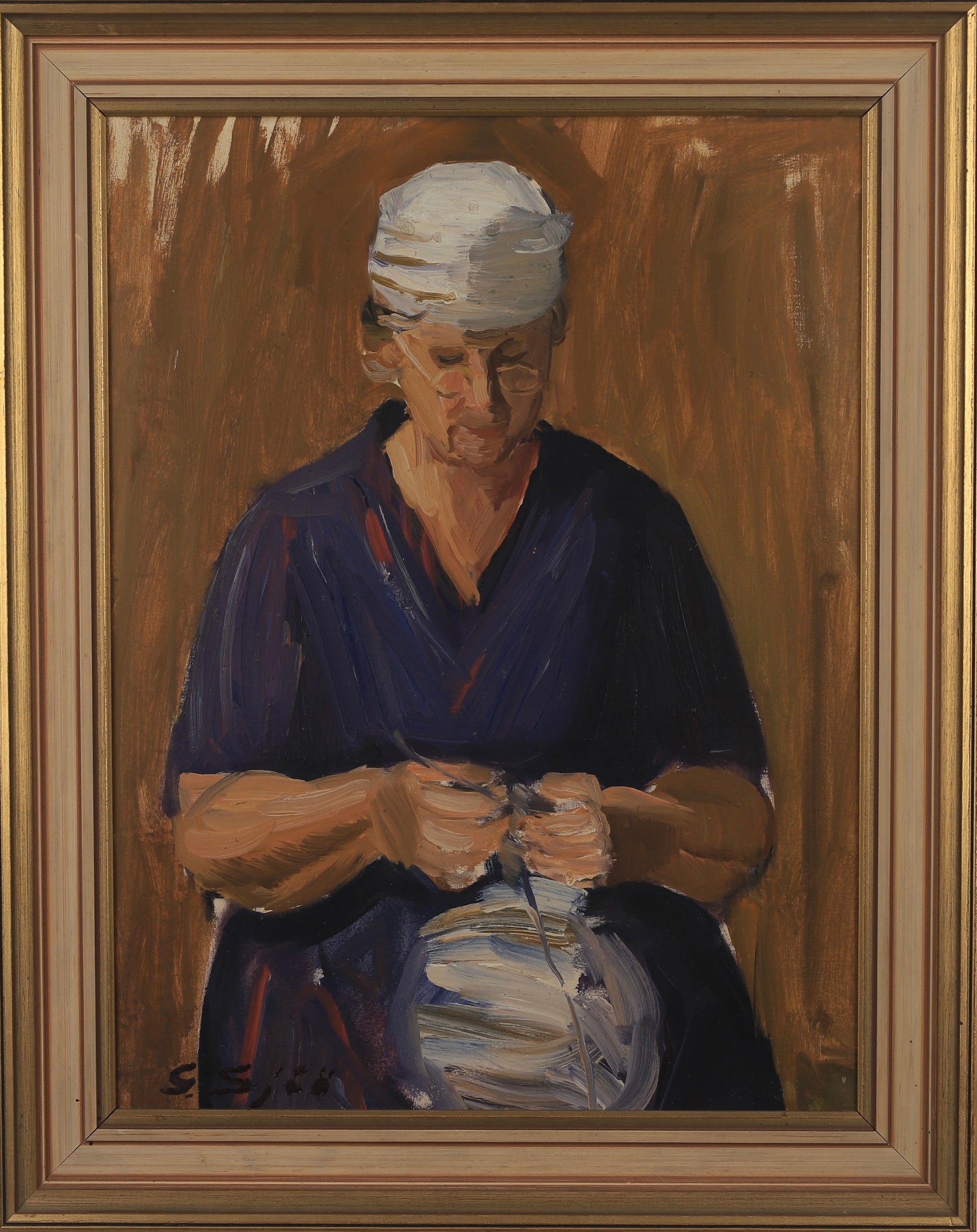 Vintage Art Room Mid Century Portrait Sweden