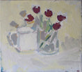 Load image into Gallery viewer, Mid Century Original Still Life Oil Painting of Tulips From Sweden

