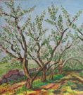 Load image into Gallery viewer, Colorful Swedish Vintage Original Landscape Oil Painting
