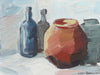 Vintage Mid Century Swedish Art Still Life Oil Painting