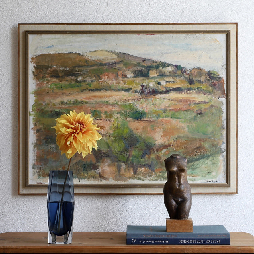 Original Vintage Mid Century Landscape Oil Painting