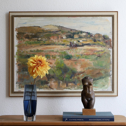 Original Vintage Mid Century Landscape Oil Painting
