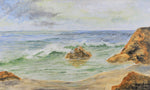 Vintage Mid Century Seascape Oil Painting From Sweden 1977