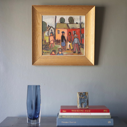 Mid Century Original Vintage Landscape Oil Painting from Sweden