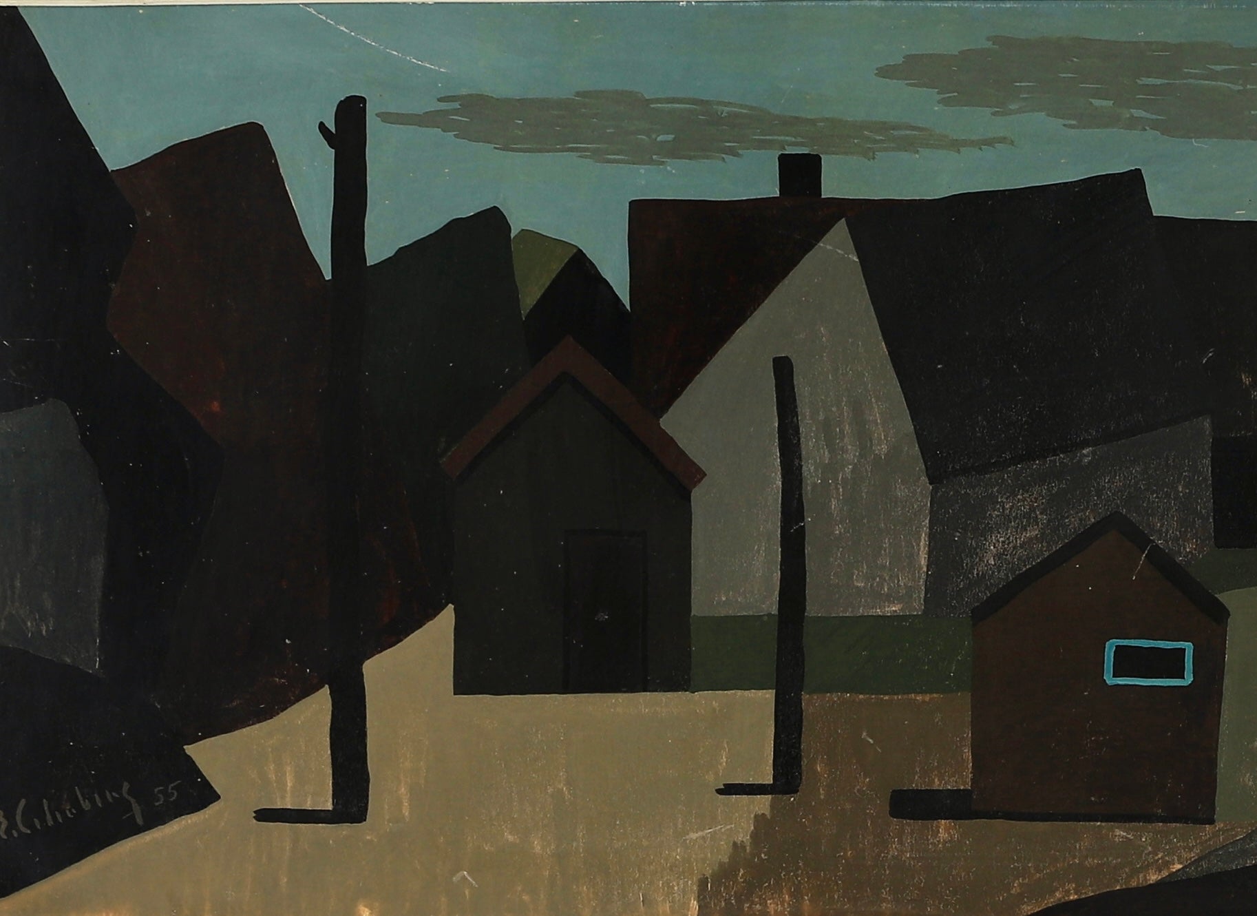 Swedish Vintage Art Painting From Sweden