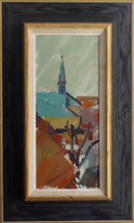 Mid Century Vintage Oil Painting From Sweden by G Stawåsen