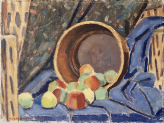 Vintage Mid Century Still Life Oil Painting from Sweden