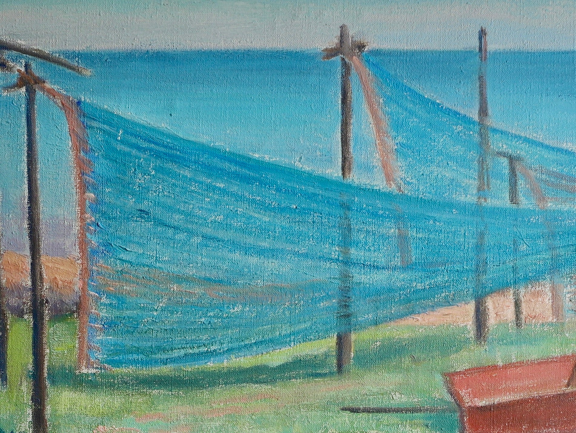 Oil Painting Vintage Mid Century From Sweden By Hellsing 1964