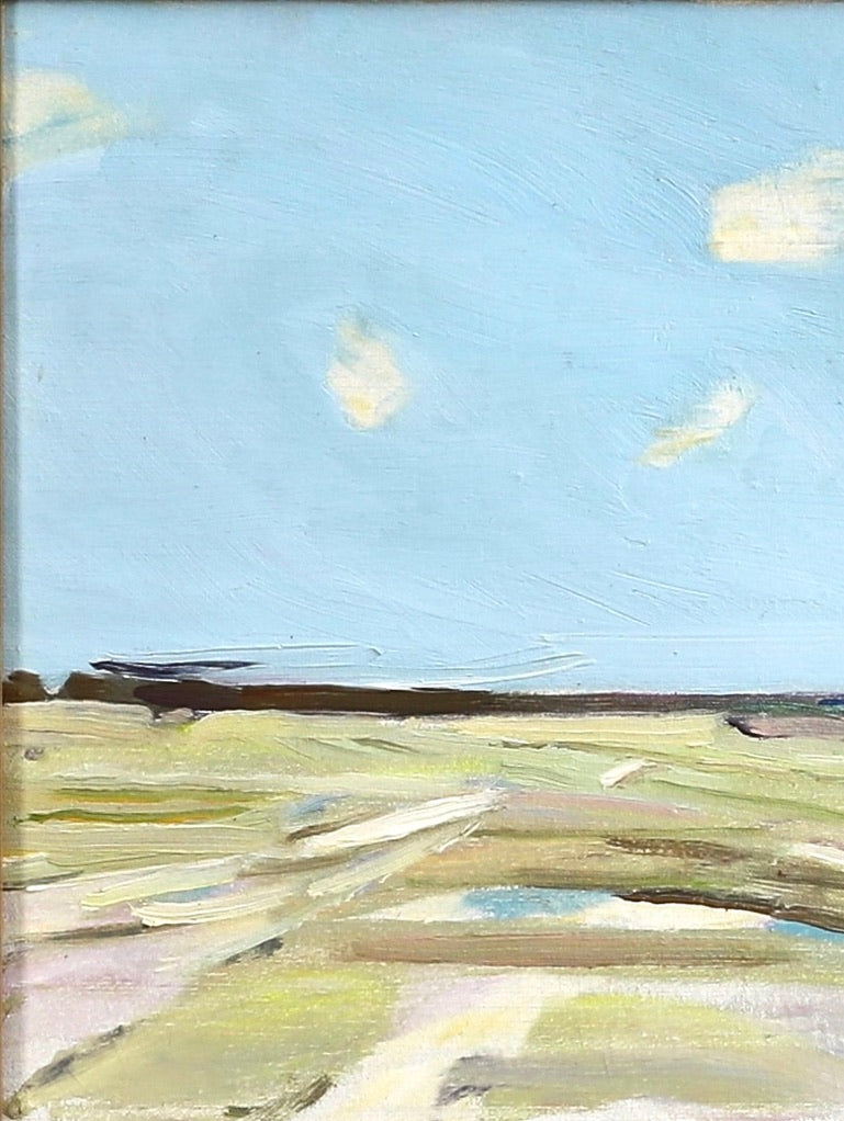 Vintage Art Room Mid Century Original Coastal Oil Painting