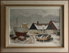 Mid Century Original Oil Painting From Sweden By E Skans