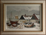 Mid Century Original Oil Painting From Sweden By E Skans