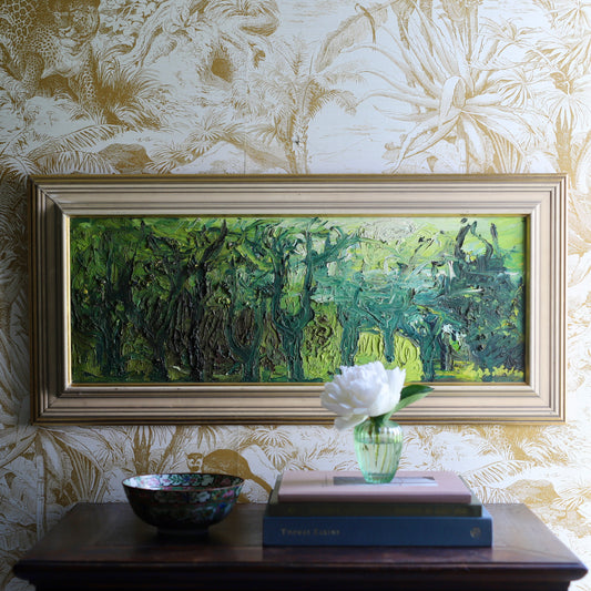 Vintage Mid Century Landscape Oil Painting From Sweden by L Herder